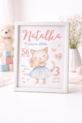 Personalizowana metryczka dla dziecka A4 + ramka GRATIS