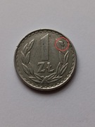 Moneta kolekcjonerska PRL 1 zł z 1983 roku destrukt