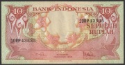 Indonezja 10 rupiah 1959 - papugi - stan bankowy UNC -