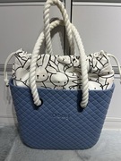 O bag mini lazur pikowany duży zestaw 