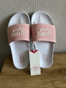 Damskie klapki Lee Cooper – różowo-białe, rozmiar 37