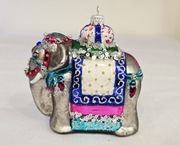 Bombki choinkowe Słoń indyjski srebrny 1 szt bombki kształtki retro styl 