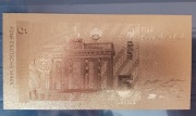 2 pozłacane banknoty 5 i 10 marek