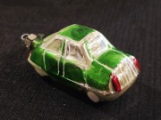 Bombki z PRL, zielone AUTO 1szt. retro ozdoby choinkowe kształtki unikat