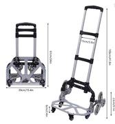 Albuminowy ręczny  składany wózek schodowy dodatkowe kółka