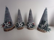 Choinka 25 cm z włóczki aksamitek