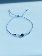 Bransoletka turmalin kryształ agat