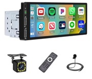 Radio samochodowe 1Din 6,9"przewodowy carplay android BT k. cofania pilot