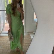 Zara jedwabna sukienka maxi XS