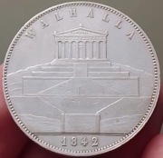 Moneta srebrna 2 Talary 1842 Walhalla Bawaria Oryginał 