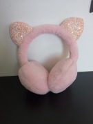 Nauszniki pluszowe ciepłe zimowe błyszczące uszy damskie dziecięce