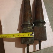 2 drewniane nóżki do mebli PRL Vintage 