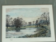 Grafika „Pejzaż nad rzeką” Art Union of London, 1890 – staloryt kolorowany