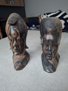 Rzeźby z hebanu para 20 cm i 25 cm