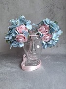 Wianek na głowę z róż i hortensji