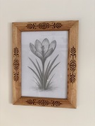 Ramka jesionowa ręcznie rzeźbiona a4.