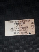 Magnes Bilet Lyck (Ełk) - Allenstein