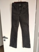 Czarne spodnie bootcut, r.38, Massimo Dutti