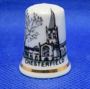 Naparstek Kolekcjonerski Porcelanowy Chesterfield Katedra 