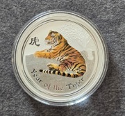 2010 Lunar II Rok tygrysa 1oz kolor 1$