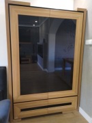 Zestaw 3 Meble drewniane masywne Corino Mebin dąb naturalny 