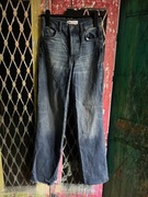 Bawełniane damskie spodnie jeansowe straight z wysokim stanem Zara