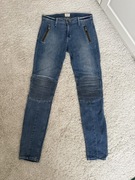 Jeansy spodnie rurki z przeszyciami Hudson USA 27 S/36 niebieskie