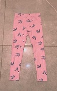 Różowe kolorowe legginsy dla dziewczynki w jaskółki bawełna Little Kids 116