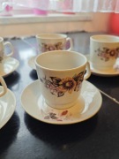 Komplet Filiżanek~~Kubków~Kwiaty~Porcelana~5szt.