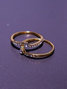 Pierścionek Obrączka kolor złoty 21mm