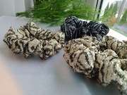 gumki scrunchie   błyszczące