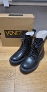 Venezia 25-01 buty damskie r. 39 nowe skóra jakość z suwakiem botki