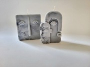 Świeca sojowa twarze marmur