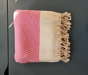 Turecki ręcznik bawełniany Peshtemal 100x180 różowy