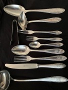 Sztućce posrebrzane Wellner 36szt. monogram BK