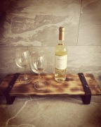 Pólka loft- industrial - drewno, metal 