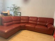 SKÓRA NATURALNA narożnik ciemna czerwień 