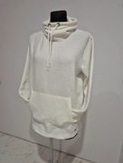 Biała bluza z golfem i kieszenią Smog