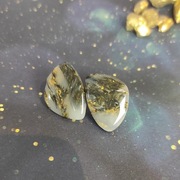 Czarno-złote,marmurki.Kolczyki sztyfty.