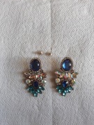Kolczyki z niebieskim kamieniem