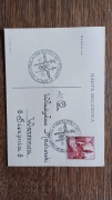 Kartka pocztowa GG ze znaczkiem i okol. pieczęć 1941 urodziny Hitlera