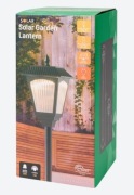 LAMPA LATARNIA STOJĄCA SOLARNA OGRODOWA ULICZNA DUŻA CZARNA 176CM 1szt.