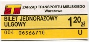 ZTM Warszawa - bilet ulgowy