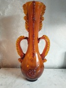 duży wazon jak uszak Jerzy Słuczan Orkusz Hut Szkła Julia lata 70 PRL  