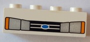 LEGO 3010px2 Biały klocek 1 x 4 z reflektorami samochodowymi