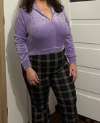 Bluza z kapturem liliowa welurowa bardzo ciepła i miękka H&M