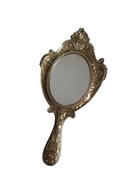 Lusterko ręczne vintage z dekoracyjnym zdobieniem