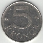 Szwecja 5 koron kronor 1982 - 28,5 mm - nr 3