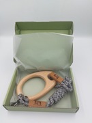 Smycz dla psa z drewnianą rączką