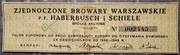 BROWARY WARSZAWSKIE HABERBUSCH I SCHIELE